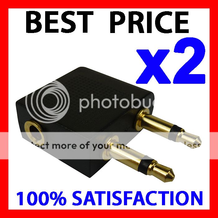 Airline Airplane Travel Headphones Earphones Adapter Converter Jack